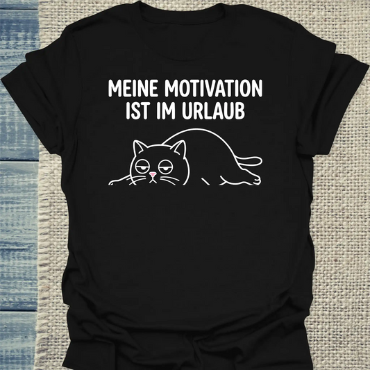 T-Shirt - Meine Motivation - Unisex - Katze Schwarz