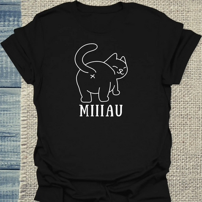 T-Shirt - MIIIAU - Unisex - Katze Schwarz