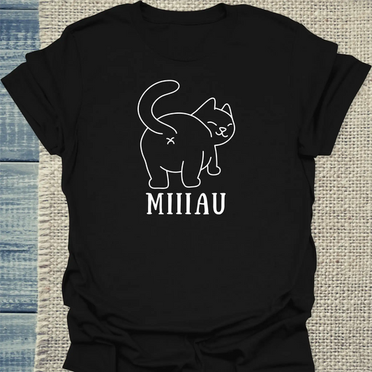 T-Shirt - MIIIAU - Unisex - Katze Schwarz