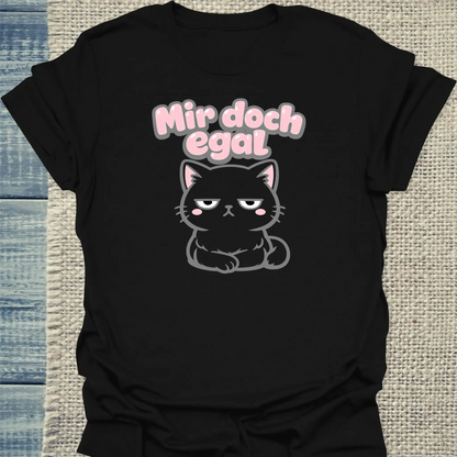 T-Shirt - Mir doch egal - Unisex - Katze Schwarz