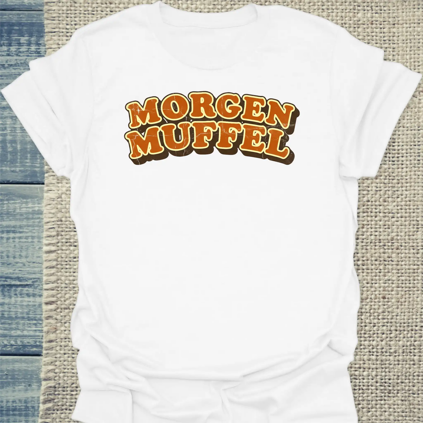 T-Shirt - Morgen Muffel - Unisex - Katze Weiß