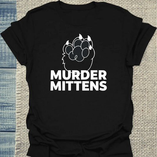 T-Shirt - Murder Mittens - Unisex - Katze Schwarz