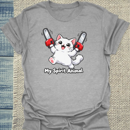 T-Shirt - My Spirit Animal - Unisex - Katze Grau