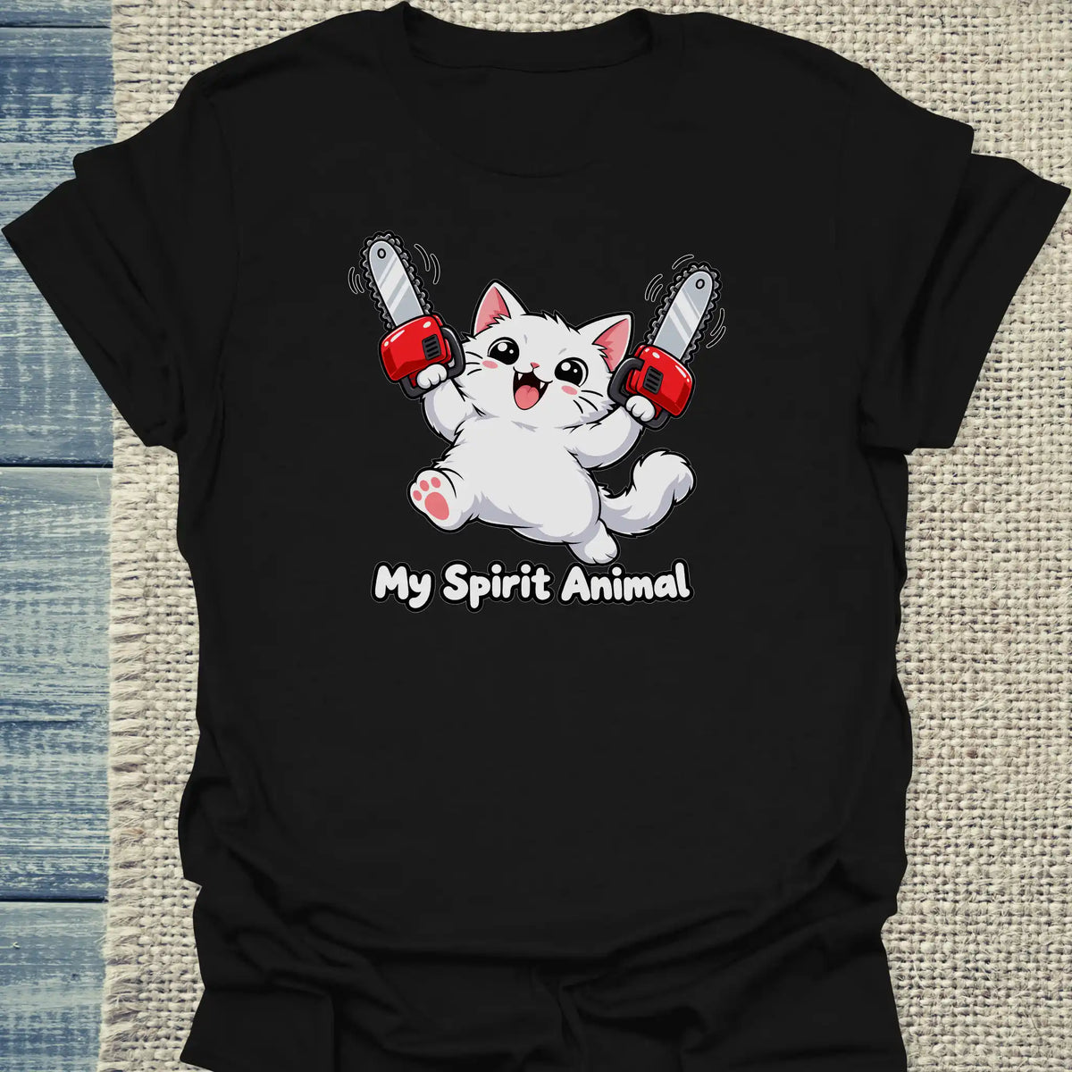 T-Shirt - My Spirit Animal - Unisex - Katze Schwarz