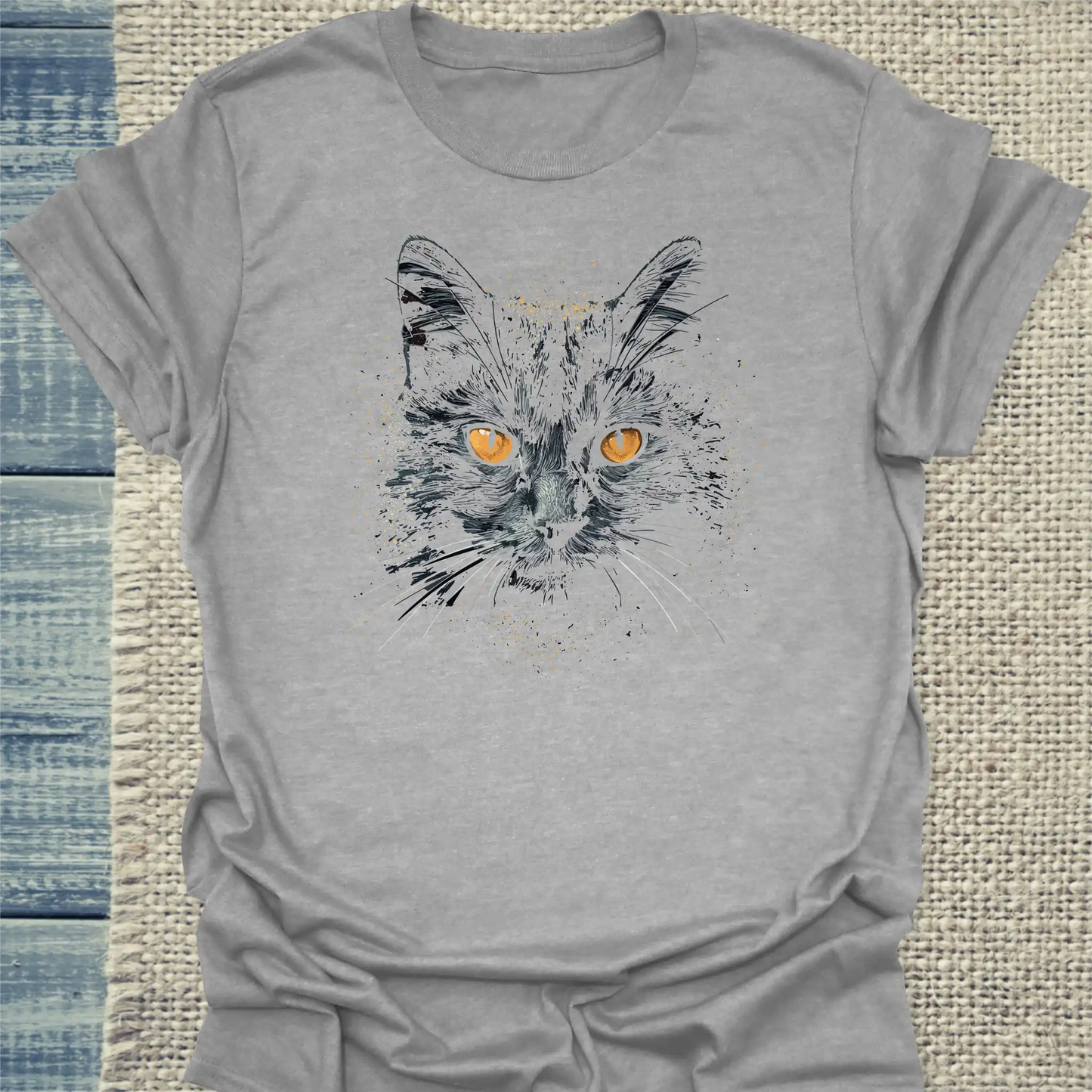 T-Shirt - Mystic Cat - Unisex - Katze Grau