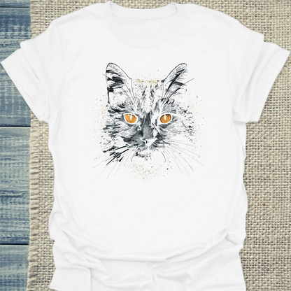 T-Shirt - Mystic Cat - Unisex - Katze Weiß