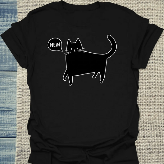 T-Shirt - NEIN - Unisex - Katze Schwarz