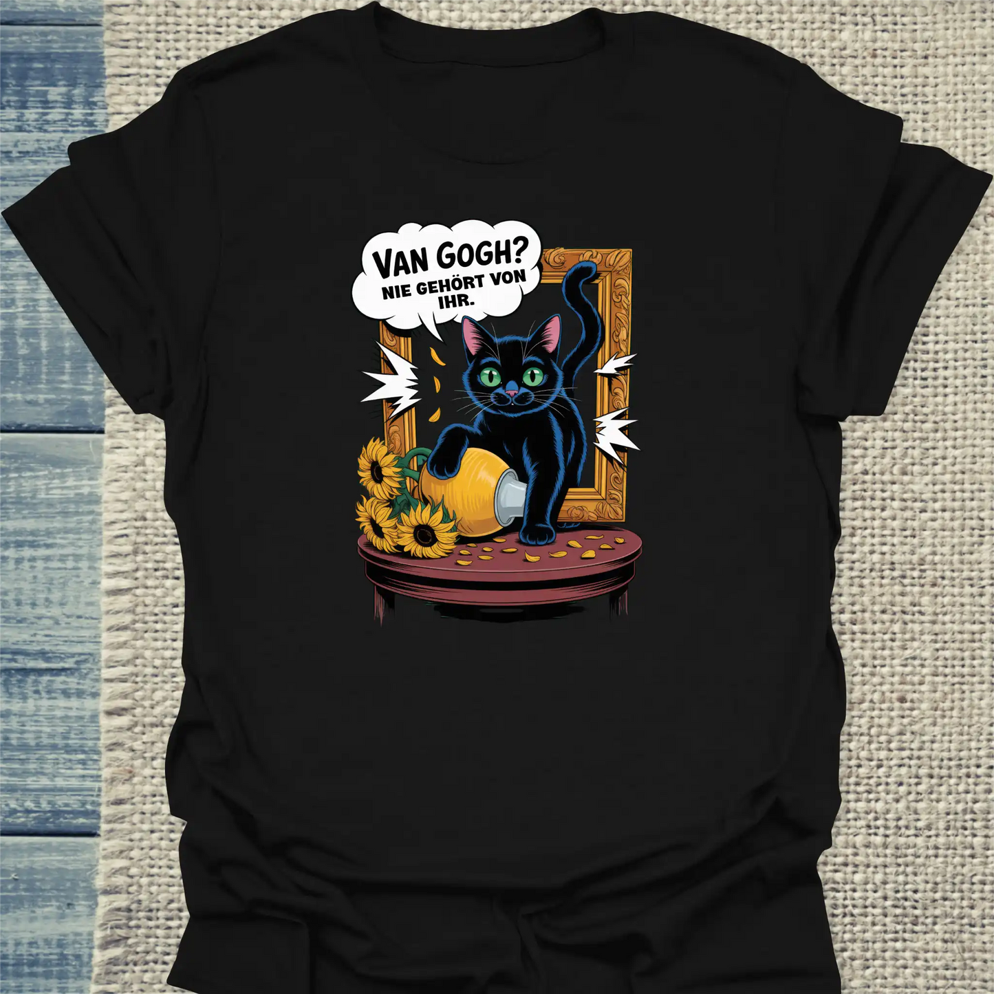 T-Shirt - Nie gehört - Unisex - Katze Schwarz
