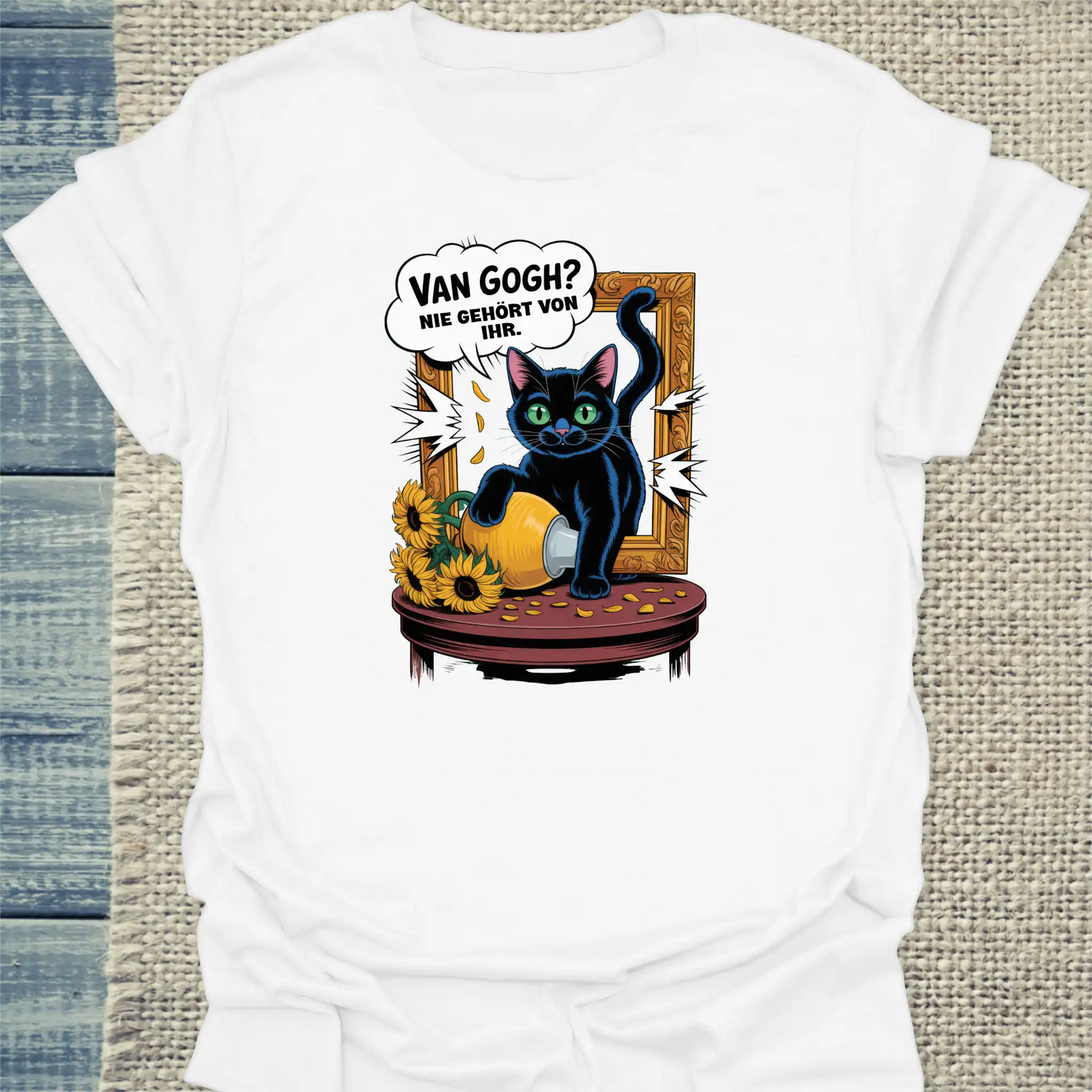T-Shirt - Nie gehört - Unisex - Katze Weiß