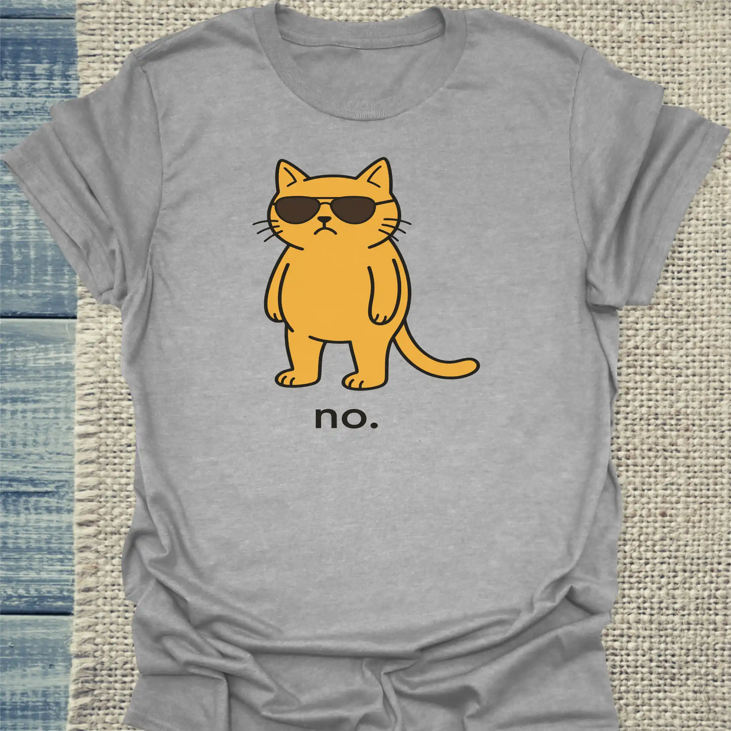 T-Shirt - no. - Unisex - Katze Grau