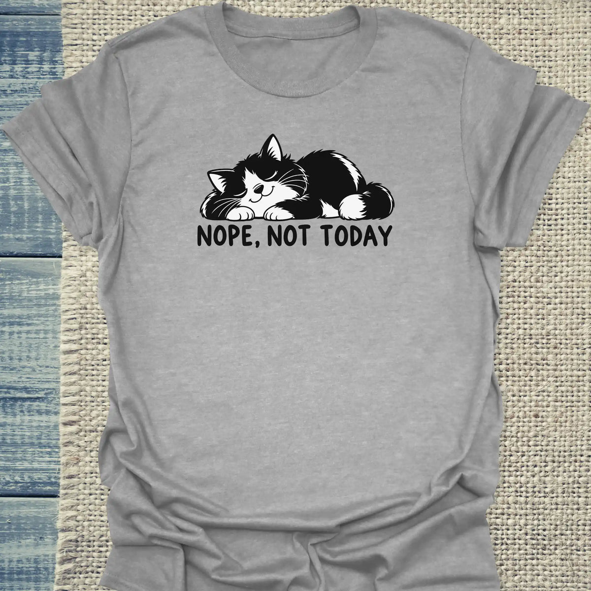 T-Shirt - Nope, not today - Unisex - Katze Grau