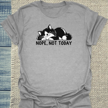 T-Shirt - Nope, not today - Unisex - Katze Grau