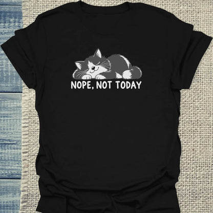 T-Shirt - Nope, not today - Unisex - Katze Schwarz