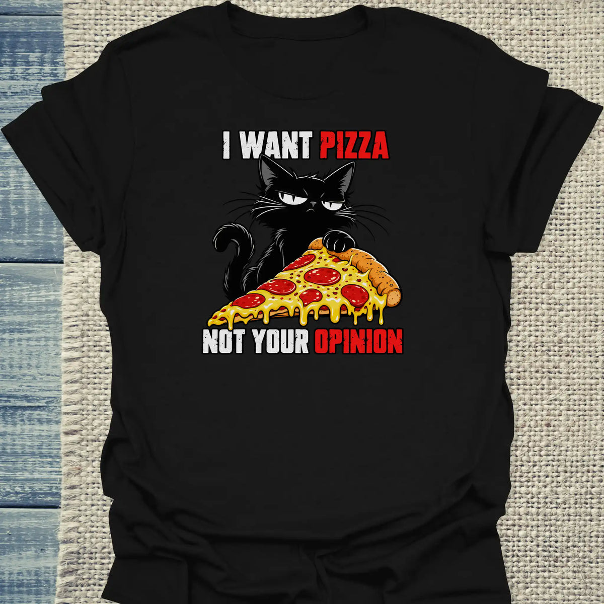T-Shirt - Not your opinion - Unisex - Katze Schwarz