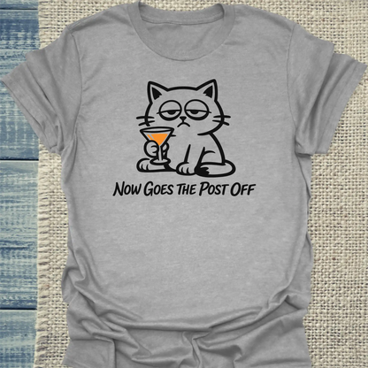 T-Shirt - now goes the post off - Unisex - Katze Grau