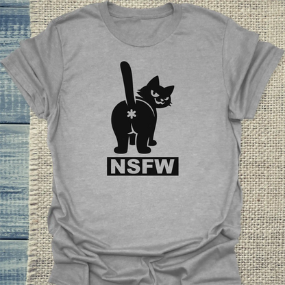 T-Shirt - NSFW - Unisex - Katze Grau