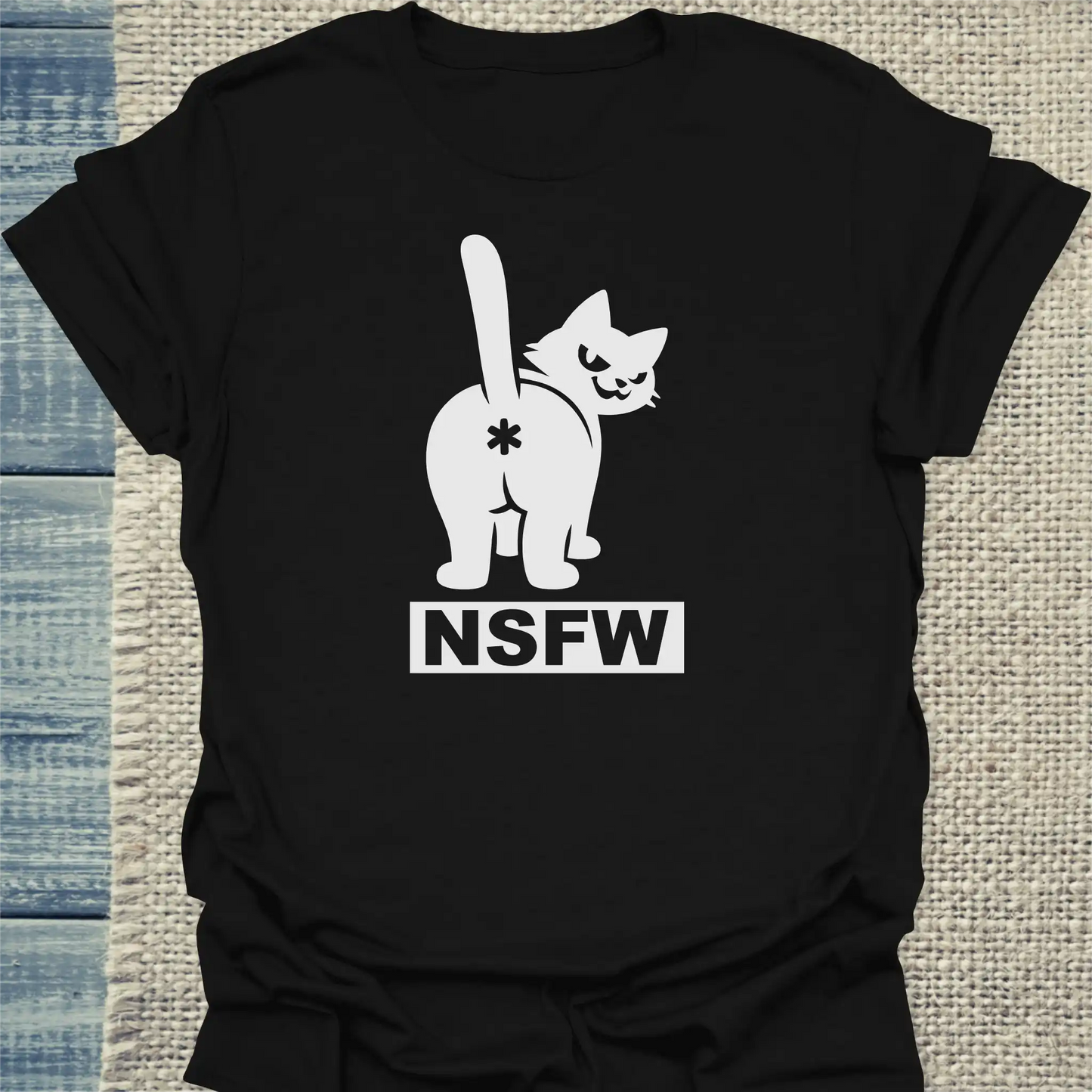 T-Shirt - NSFW - Unisex - Katze Schwarz