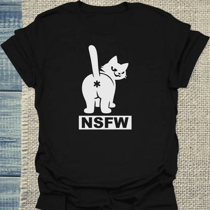T-Shirt - NSFW - Unisex - Katze Schwarz