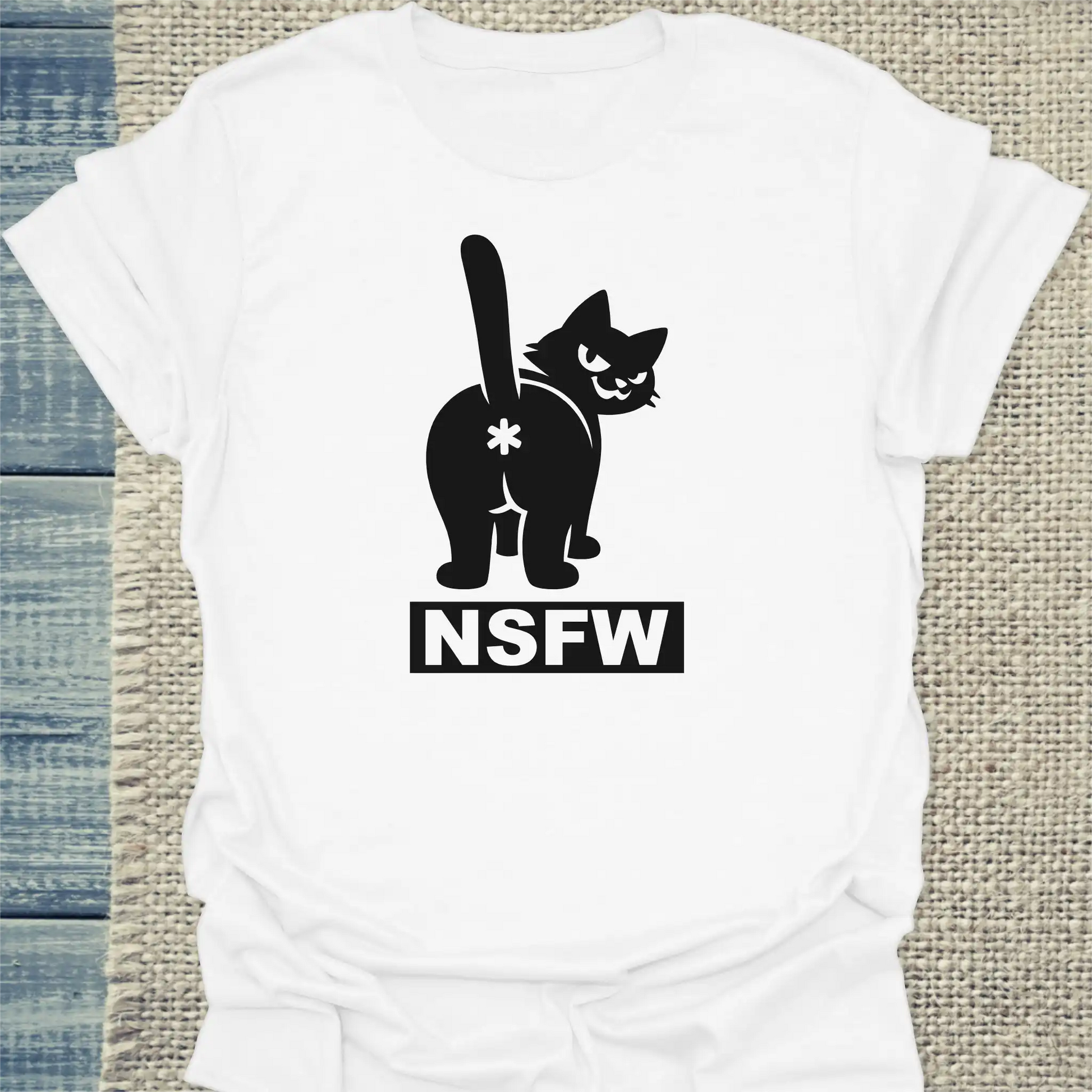 T-Shirt - NSFW - Unisex - Katze Weiß