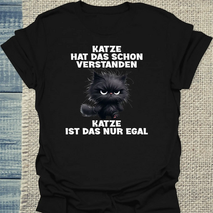 T-Shirt - Nur egal - Unisex - Katze Schwarz