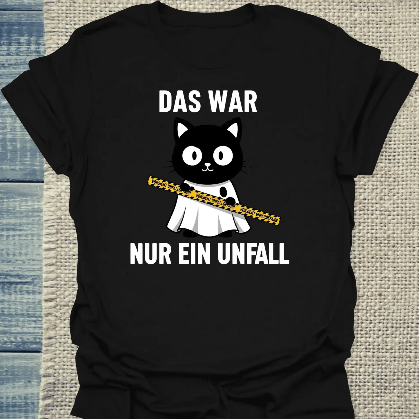 T-Shirt - Nur ein Unfall - Unisex - Katze Schwarz
