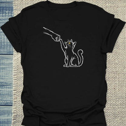 T-Shirt - Paw Bump - Unisex - Katze Schwarz