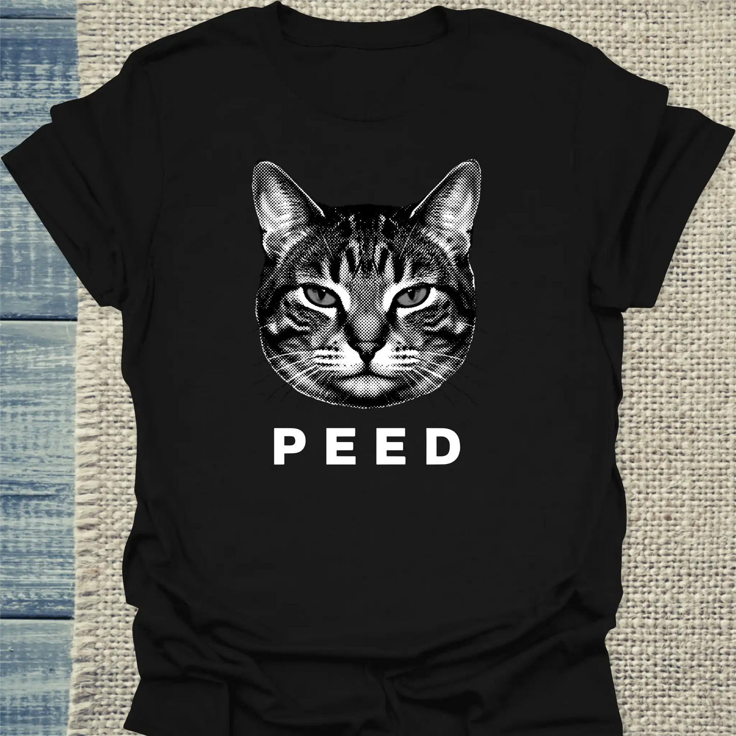 T-Shirt - Peed - Unisex - Katze Schwarz