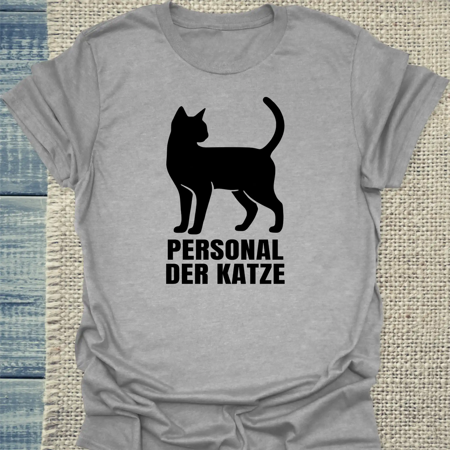 T-Shirt - Personal der Katze - Unisex - Katze Grau