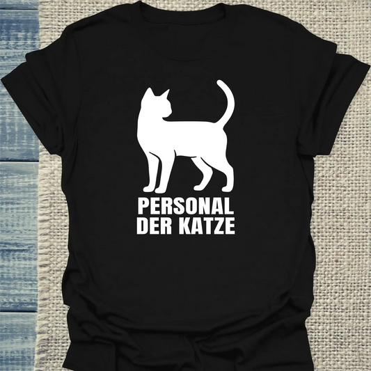 T-Shirt - Personal der Katze - Unisex - Katze Schwarz
