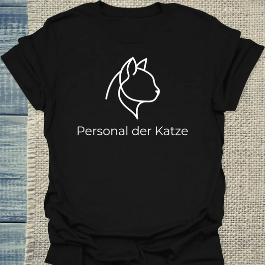T-Shirt - Personal der Katze - Unisex - Katze Schwarz