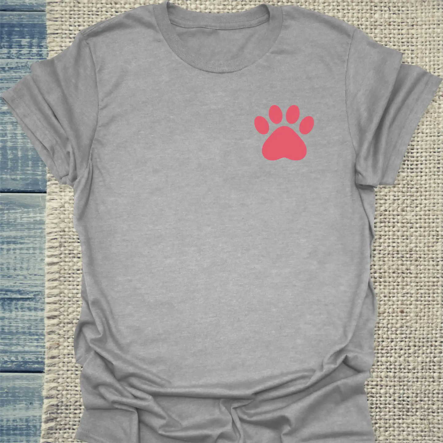 T-Shirt - Pfote - Unisex - Katze Grau