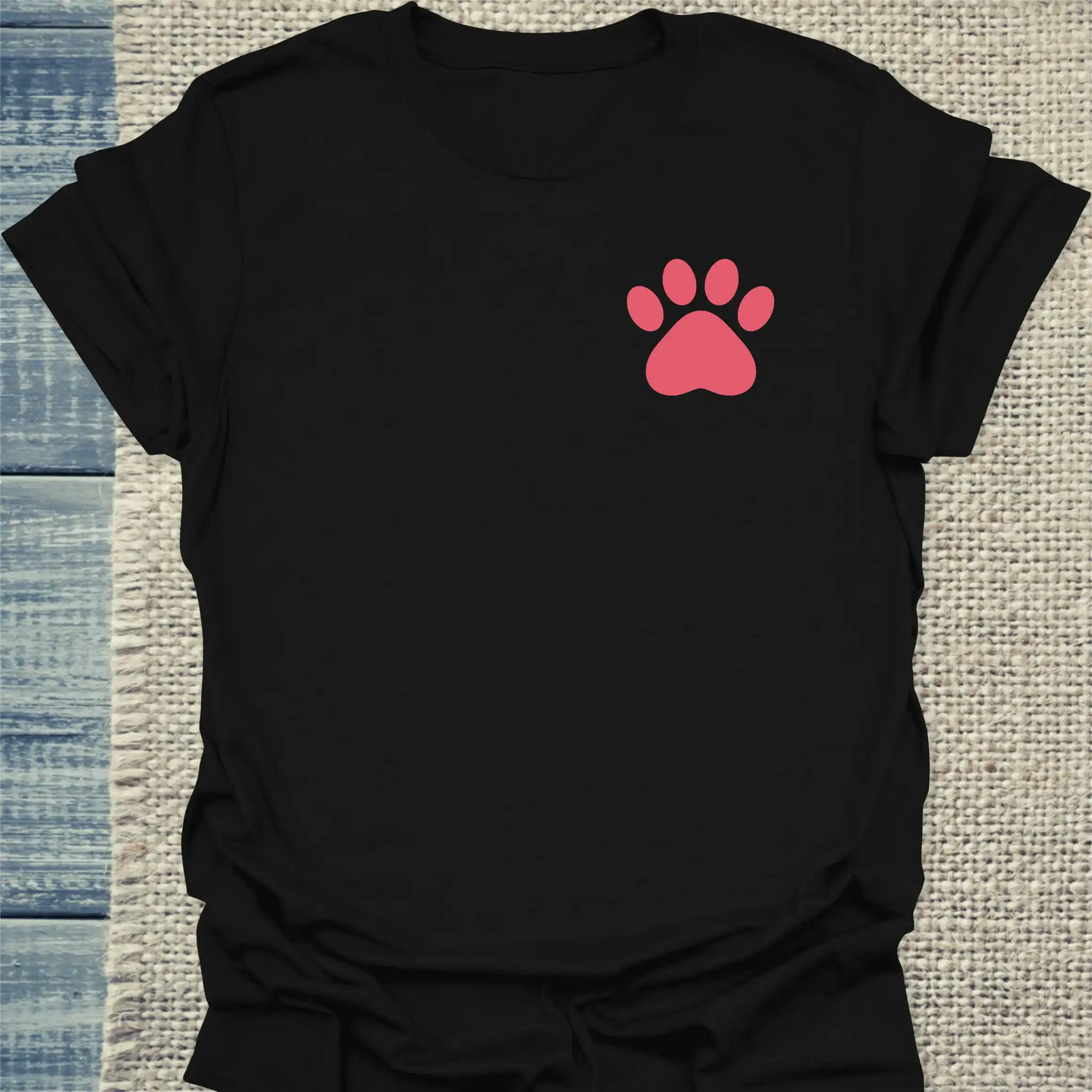 T-Shirt - Pfote - Unisex - Katze Schwarz