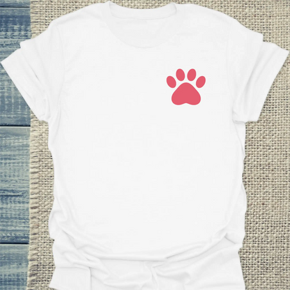 T-Shirt - Pfote - Unisex - Katze Weiß