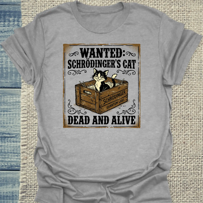 T-Shirt - Schrödingers Cat - Unisex - Katze Grau