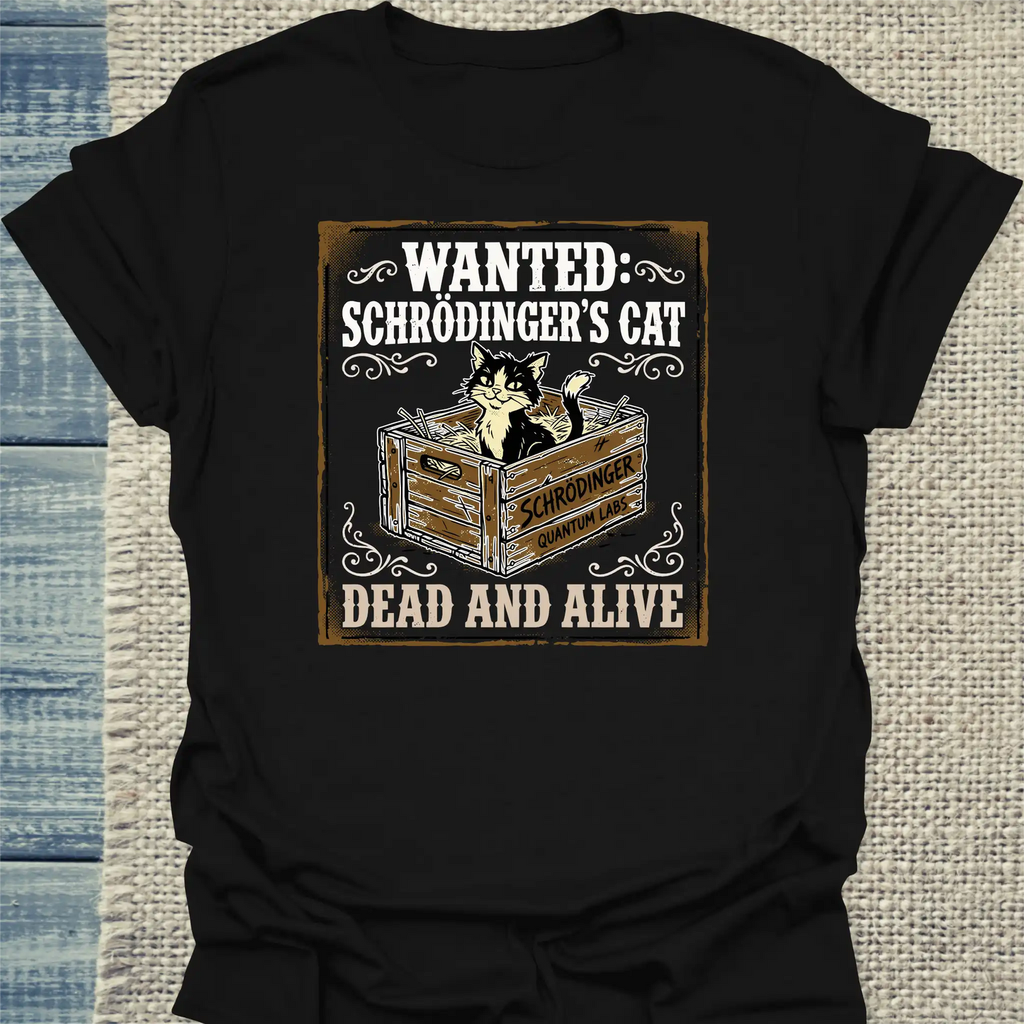 T-Shirt - Schrödingers Cat - Unisex - Katze Schwarz