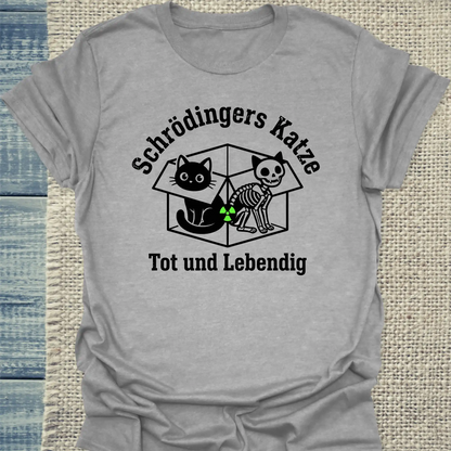 T-Shirt - Schrödingers Katze - Unisex - Katze Grau