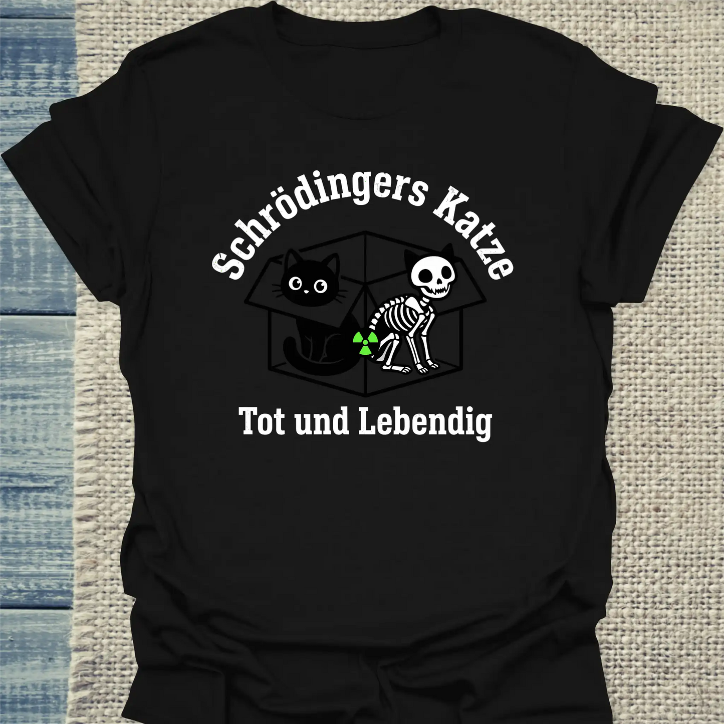 T-Shirt - Schrödingers Katze - Unisex - Katze Schwarz