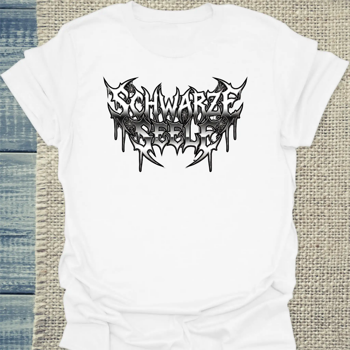 T-Shirt - Schwarze Seele - Unisex - Kaffee Weiß