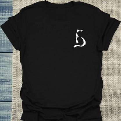 T-Shirt - Silhouette - Unisex - Katze Schwarz