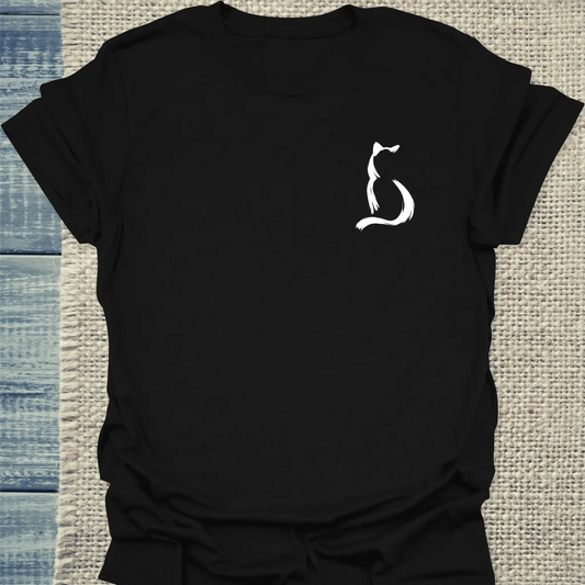 T-Shirt - Silhouette - Unisex - Katze Schwarz