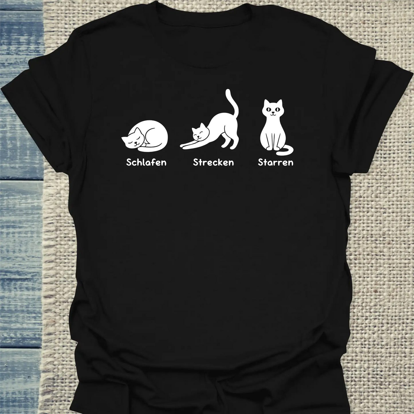 T-Shirt - So kennt man mich - Unisex - Katze Schwarz