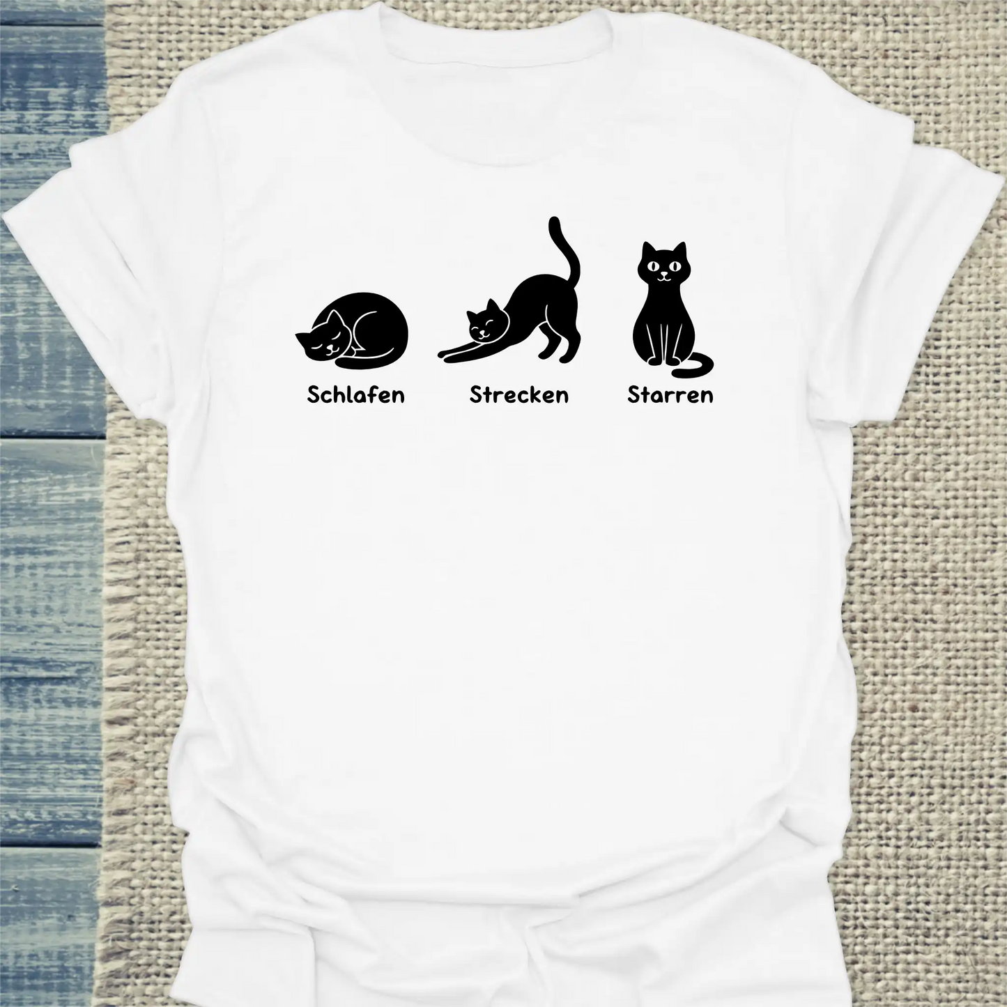 T-Shirt - So kennt man mich - Unisex - Katze Weiß