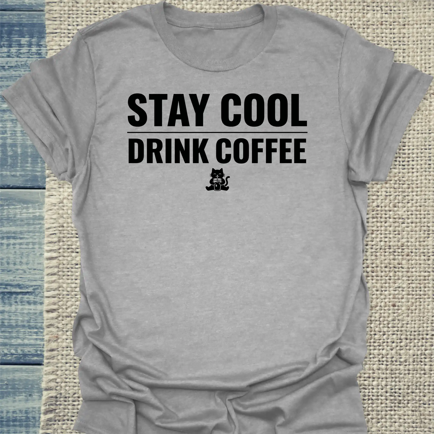 T-Shirt - Stay Cool - Unisex - Kaffee, Sommer Grau