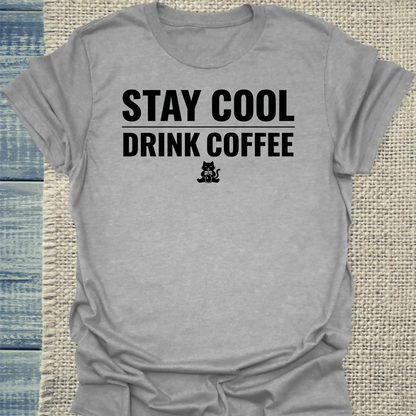 T-Shirt - Stay Cool - Unisex - Kaffee, Sommer Grau