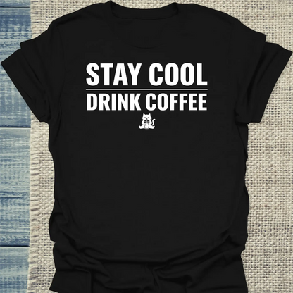 T-Shirt - Stay Cool - Unisex - Kaffee, Sommer Schwarz