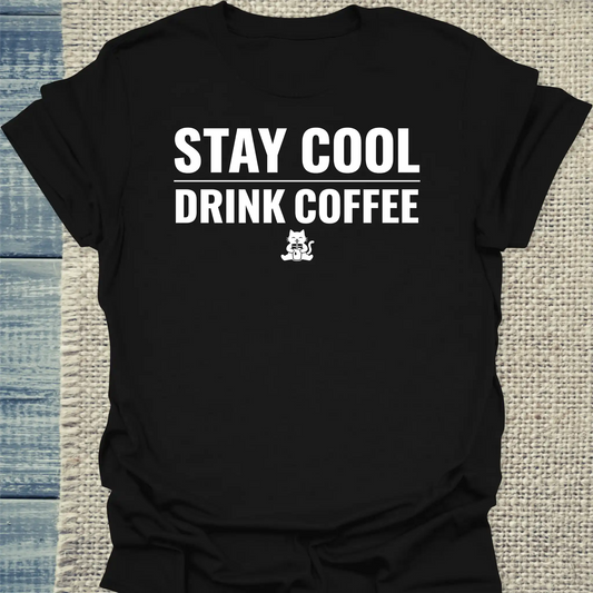 T-Shirt - Stay Cool - Unisex - Kaffee, Sommer Schwarz