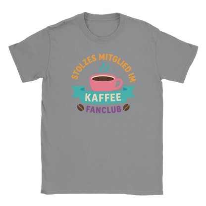 T-Shirt - Stolzes Mitglied im Kaffee-Fanclub - Unisex - Kaffee Grau