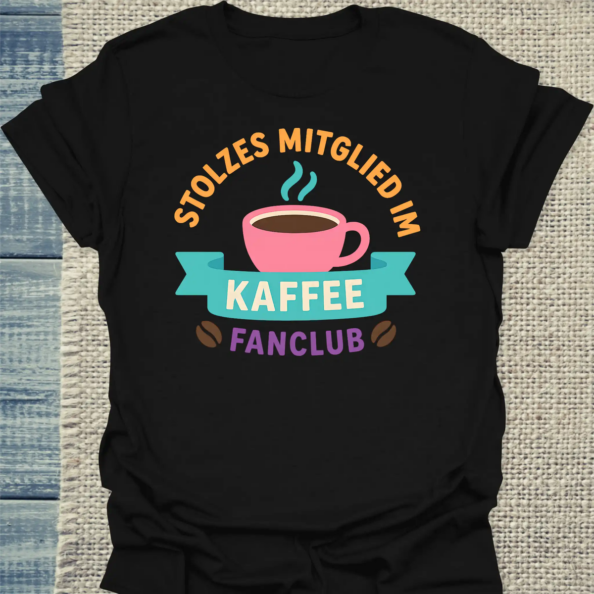 T-Shirt - Stolzes Mitglied im Kaffee-Fanclub - Unisex - Kaffee Schwarz