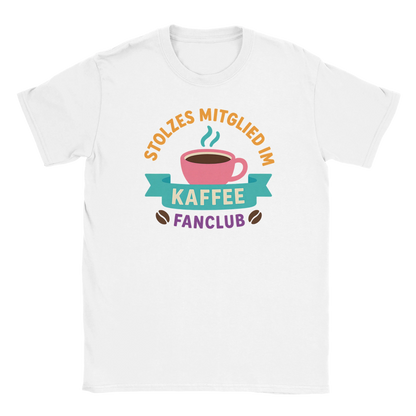 T-Shirt - Stolzes Mitglied im Kaffee-Fanclub - Unisex - Kaffee Weiß
