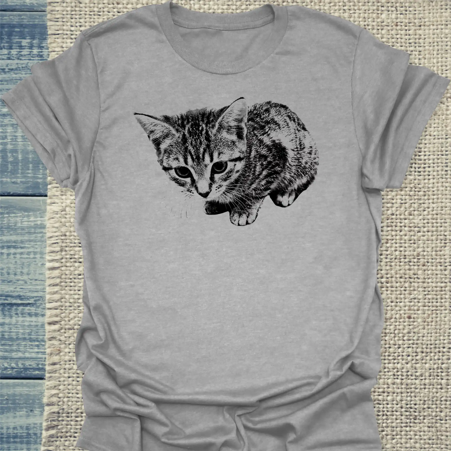 T-Shirt - Sweet Kitten - Unisex - Katze Grau